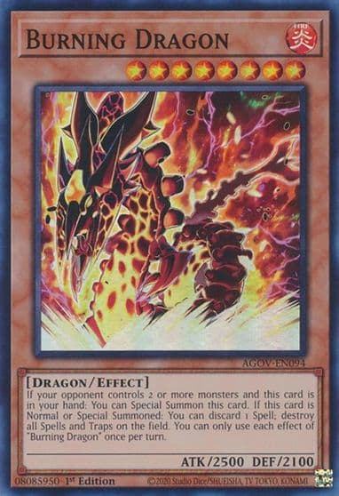 Burning Dragon Age of Overlord Yu-Gi-Oh! card