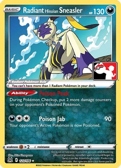 Radiant Hisuian Sneasler Prize Pack Series Cards Pokemon card