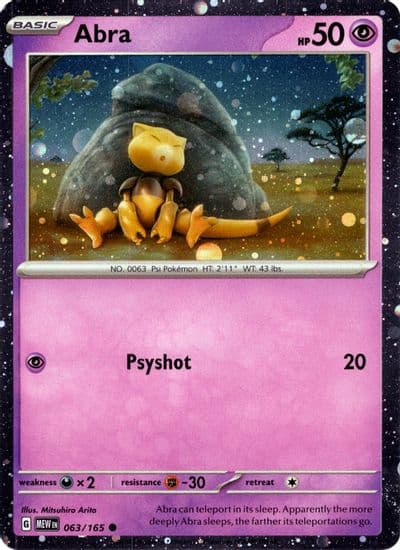 Abra (Cosmos Holo) Miscellaneous Cards & Products Pokemon card