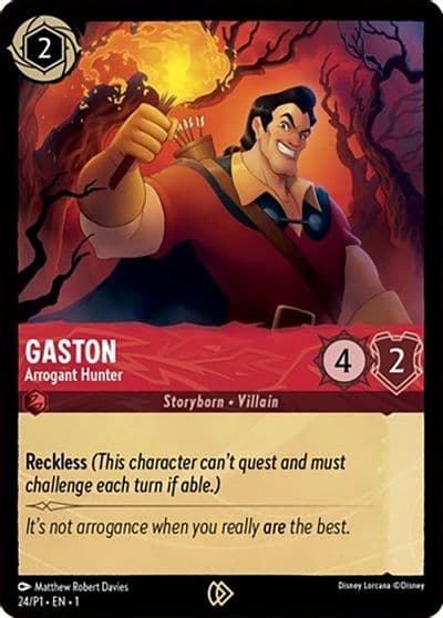 Gaston Arrogant Hunter Disney Lorcana Promo Cards Lorcana card