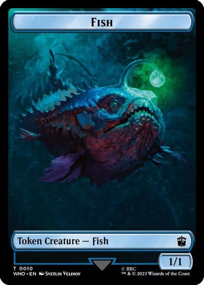 Fish Clue 0022 Double Sided Token Universes Beyond: Doctor Who Magic card