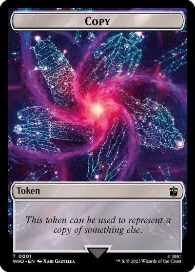 Copy Dinosaur Double Sided Token Universes Beyond: Doctor Who Magic card