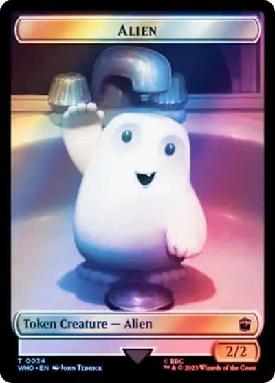 Alien Clue 0053 Double Sided Token Surge Foil Universes Beyond: Doctor Who Magic card