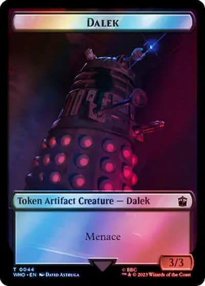 Dalek Treasure 0063 Double Sided Token Surge Foil Universes Beyond: Doctor Who Magic card