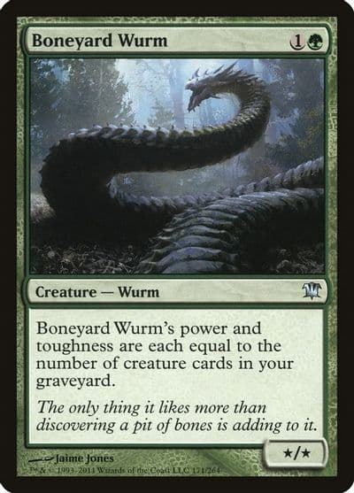 Boneyard Wurm Innistrad Magic card