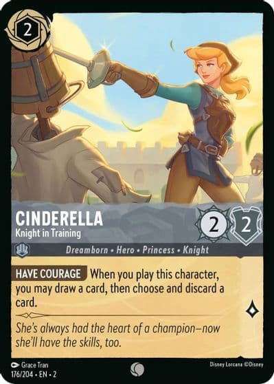 Cinderella Knight in Training Rise of the Floodborn Lorcana card