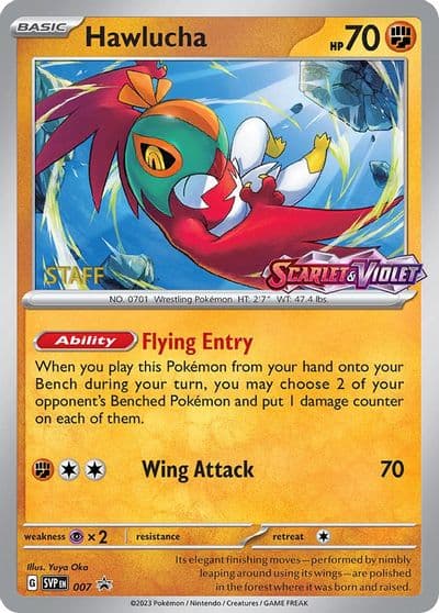 Hawlucha - 007 (Prerelease) [Staff] SV: Scarlet & Violet Promo Cards Pokemon card