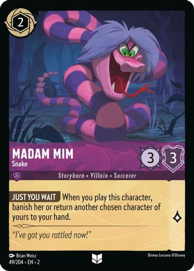 Madam Mim Snake Rise of the Floodborn Lorcana card