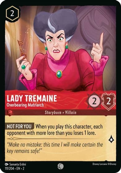 Lady Tremaine Overbearing Matriarch Rise of the Floodborn Lorcana card
