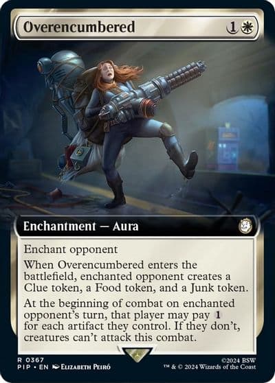 Overencumbered Extended Art Universes Beyond: Fallout Magic card