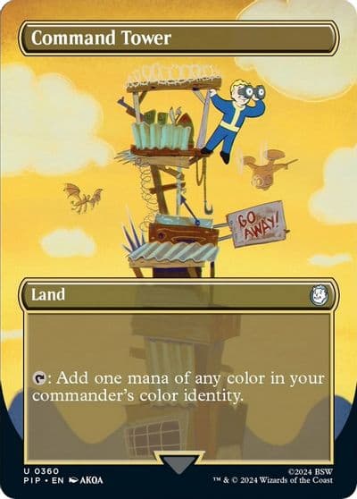 Command Tower Borderless Universes Beyond: Fallout Magic card