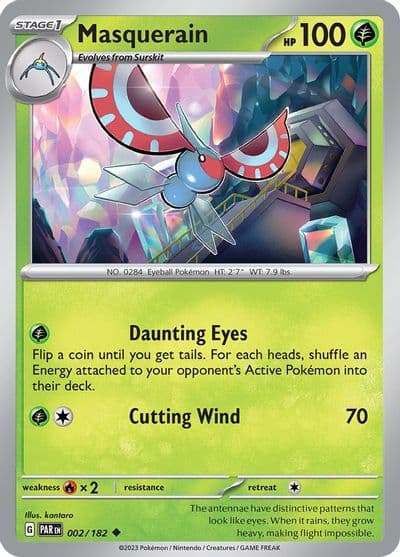 Masquerain SV04: Paradox Rift Pokemon card