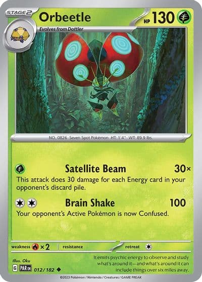 Orbeetle SV04: Paradox Rift Pokemon card