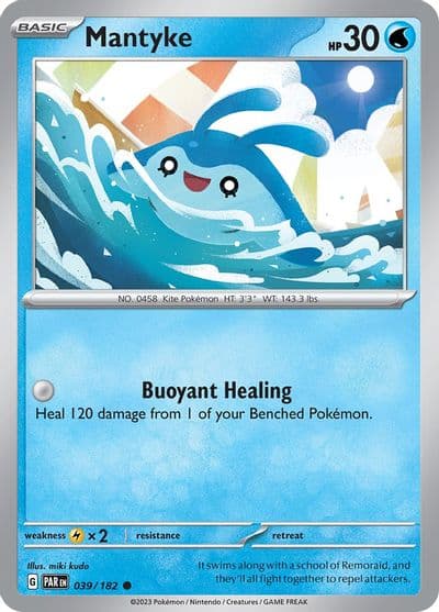 Mantyke SV04: Paradox Rift Pokemon card