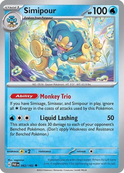 Simipour SV04: Paradox Rift Pokemon card
