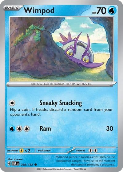 Wimpod SV04: Paradox Rift Pokemon card