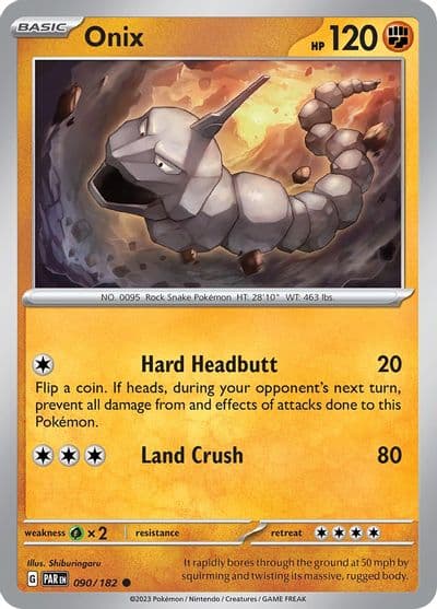 Onix SV04: Paradox Rift Pokemon card