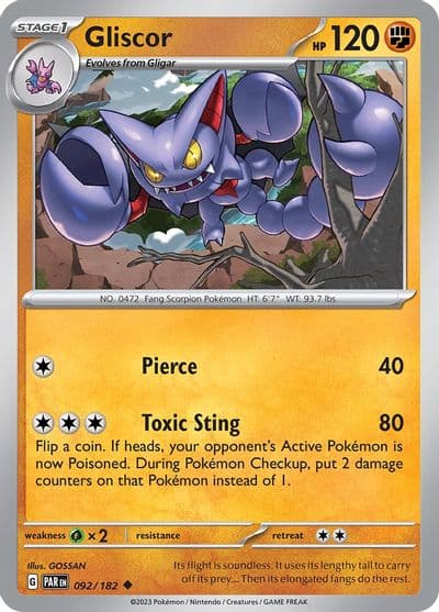 Gliscor SV04: Paradox Rift Pokemon card