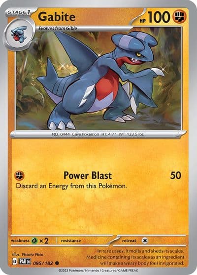 Gabite SV04: Paradox Rift Pokemon card