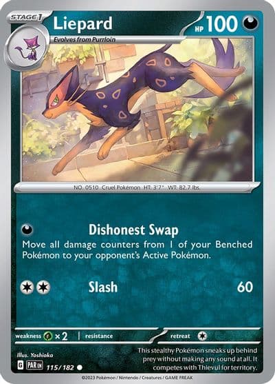 Liepard SV04: Paradox Rift Pokemon card