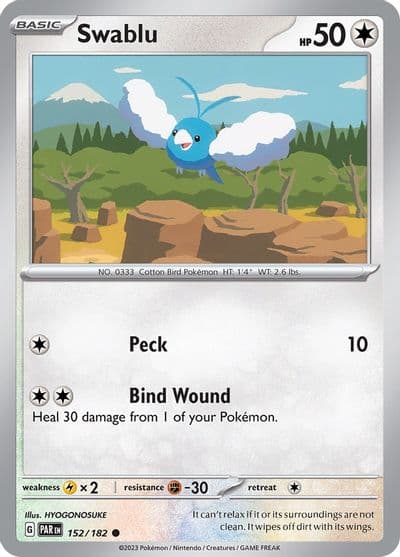 Swablu SV04: Paradox Rift Pokemon card