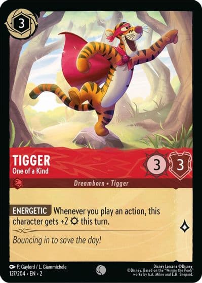 Tigger One of a Kind Rise of the Floodborn Lorcana card
