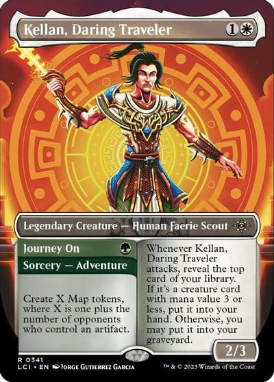Kellan Daring Traveler Borderless The Lost Caverns of Ixalan Magic card