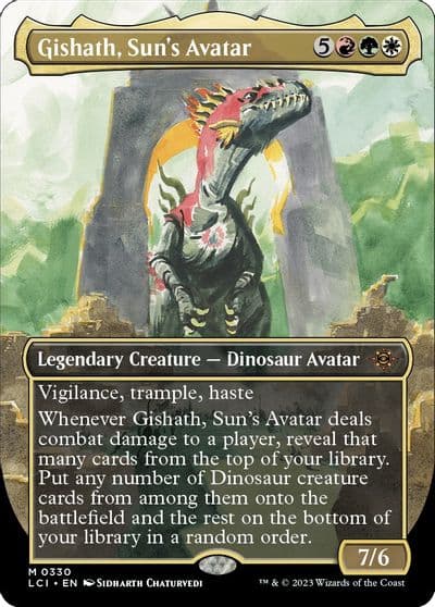 Gishath Suns Avatar Borderless The Lost Caverns of Ixalan Magic card