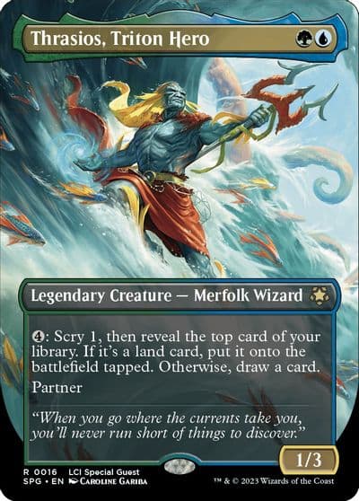 Thrasios Triton Hero Borderless Special Guests Magic card