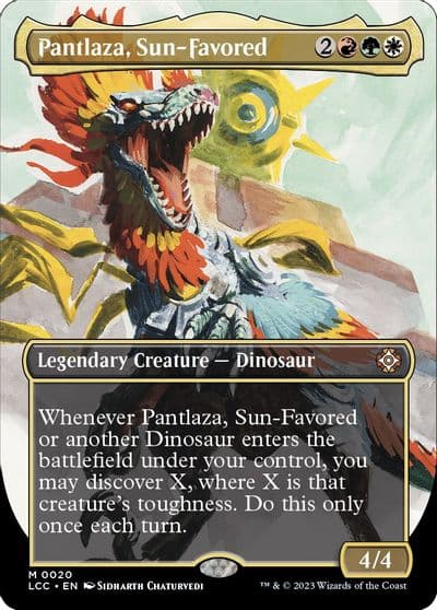Pantlaza Sun Favored Borderless Commander: The Lost Caverns of Ixalan Magic card