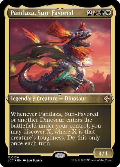Pantlaza Sun Favored Display Commander Thick Stock Commander: The Lost Caverns of Ixalan Magic card