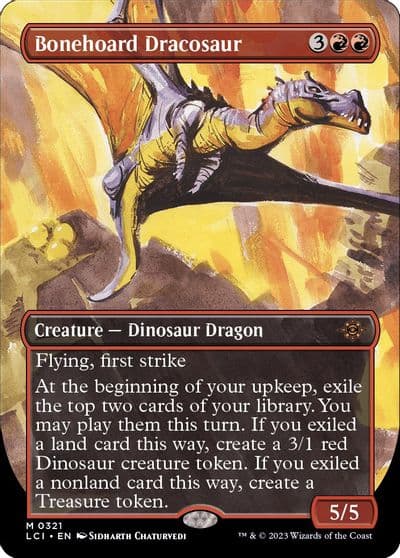 Bonehoard Dracosaur Borderless The Lost Caverns of Ixalan Magic card