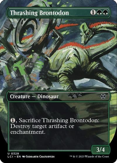 Thrashing Brontodon Borderless The Lost Caverns of Ixalan Magic card