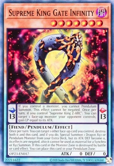 Supreme King Gate Infinity OTS Tournament Pack 23 Yu-Gi-Oh! card