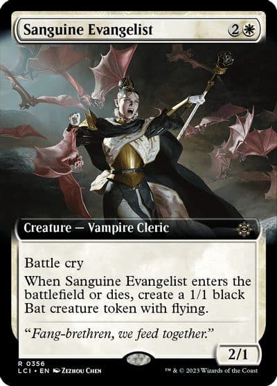 Sanguine Evangelist Extended Art The Lost Caverns of Ixalan Magic card