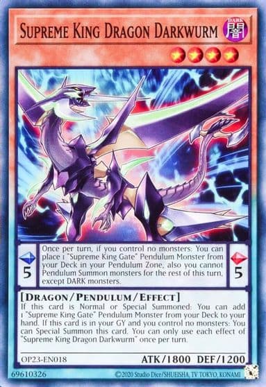 Supreme King Dragon Darkwurm OTS Tournament Pack 23 Yu-Gi-Oh! card