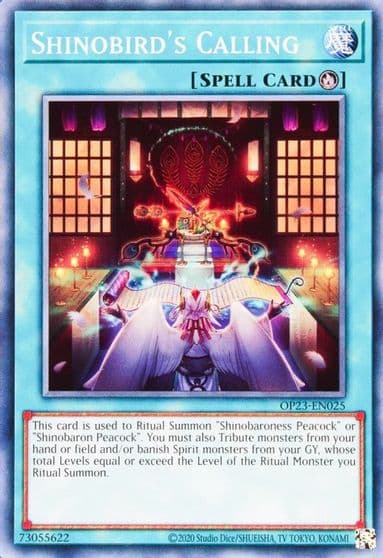 Shinobirds Calling OTS Tournament Pack 23 Yu-Gi-Oh! card