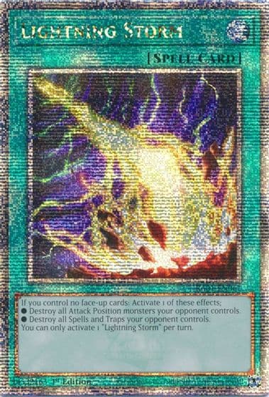 Lightning Storm Quarter Century Secret Rare 25th Anniversary Rarity Collection Yu-Gi-Oh! card