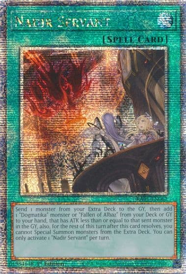 Nadir Servant Quarter Century Secret Rare 25th Anniversary Rarity Collection Yu-Gi-Oh! card