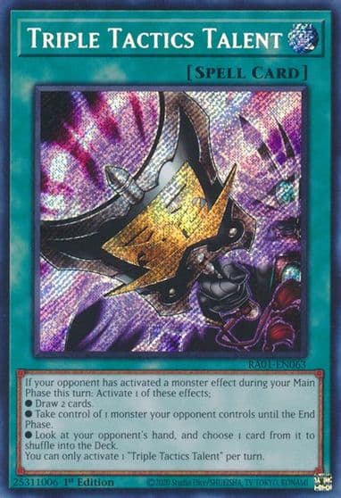 Triple Tactics Talent Secret Rare 25th Anniversary Rarity Collection Yu-Gi-Oh! card