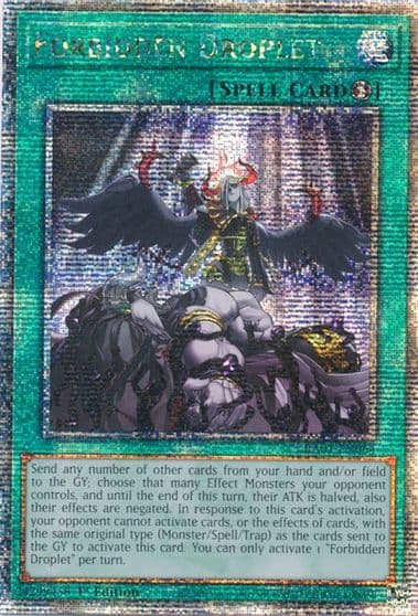Forbidden Droplet Quarter Century Secret Rare 25th Anniversary Rarity Collection Yu-Gi-Oh! card