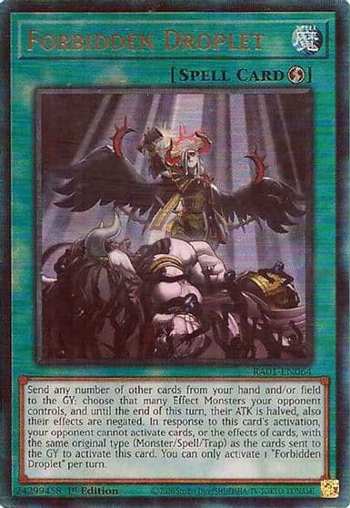 Forbidden Droplet PUR 25th Anniversary Rarity Collection Yu-Gi-Oh! card