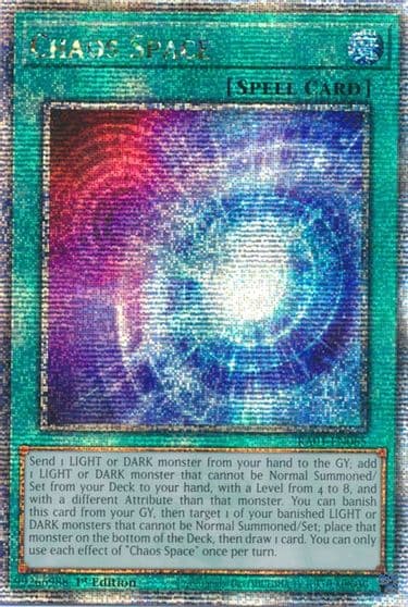 Chaos Space Quarter Century Secret Rare 25th Anniversary Rarity Collection Yu-Gi-Oh! card