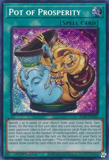 Pot of Prosperity Secret Rare 25th Anniversary Rarity Collection Yu-Gi-Oh! card