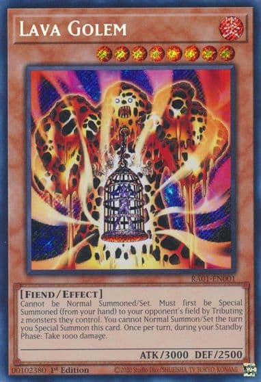 Lava Golem Secret Rare 25th Anniversary Rarity Collection Yu-Gi-Oh! card