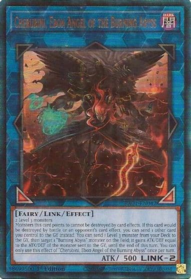 Cherubini Ebon Angel of the Burning Abyss PUR 25th Anniversary Rarity Collection Yu-Gi-Oh! card