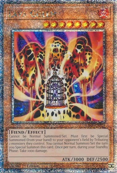 Lava Golem Quarter Century Secret Rare 25th Anniversary Rarity Collection Yu-Gi-Oh! card
