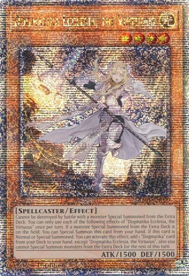 Dogmatika Ecclesia the Virtuous Quarter Century Secret Rare 25th Anniversary Rarity Collection Yu-Gi-Oh! card