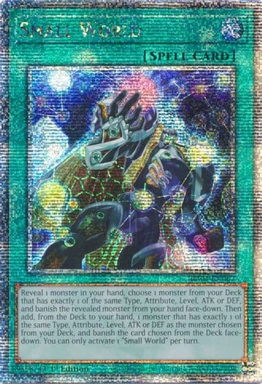Small World Quarter Century Secret Rare 25th Anniversary Rarity Collection Yu-Gi-Oh! card