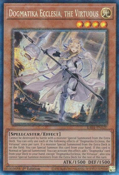 Dogmatika Ecclesia the Virtuous PCR 25th Anniversary Rarity Collection Yu-Gi-Oh! card